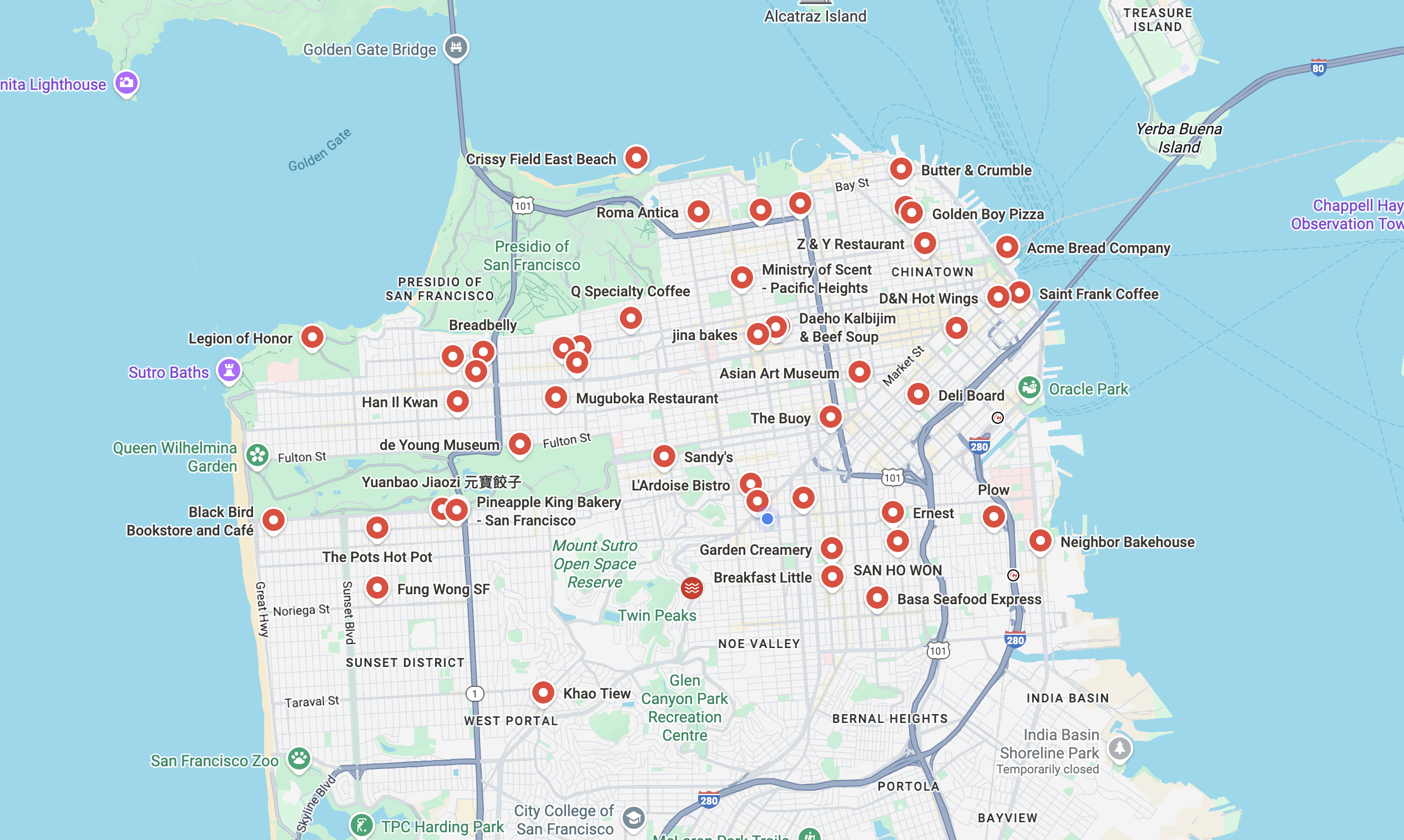 My favorite places in San Francisco